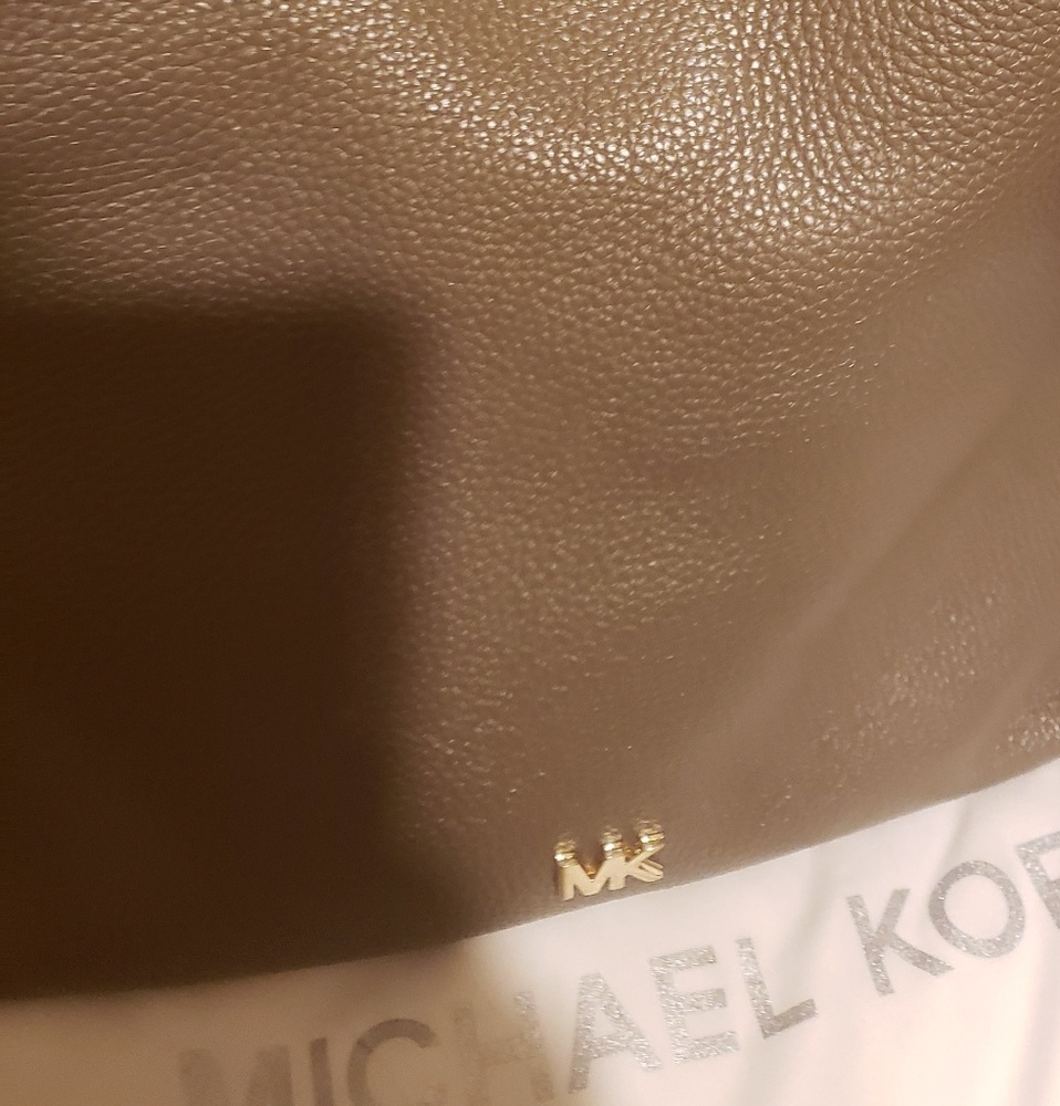 Micheal Kors Junie leather tote dark grey